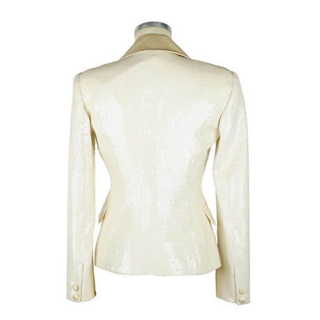 Elisabetta Franchi White Polyester Women Blazer - Hilstor