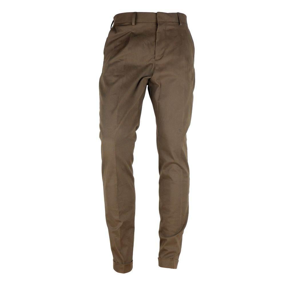 Made in Italy Brown Wool Men Trousers - Hilstor
