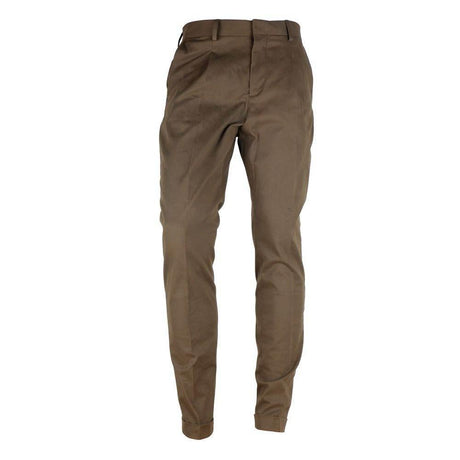 Made in Italy Brown Wool Men Trousers - Hilstor