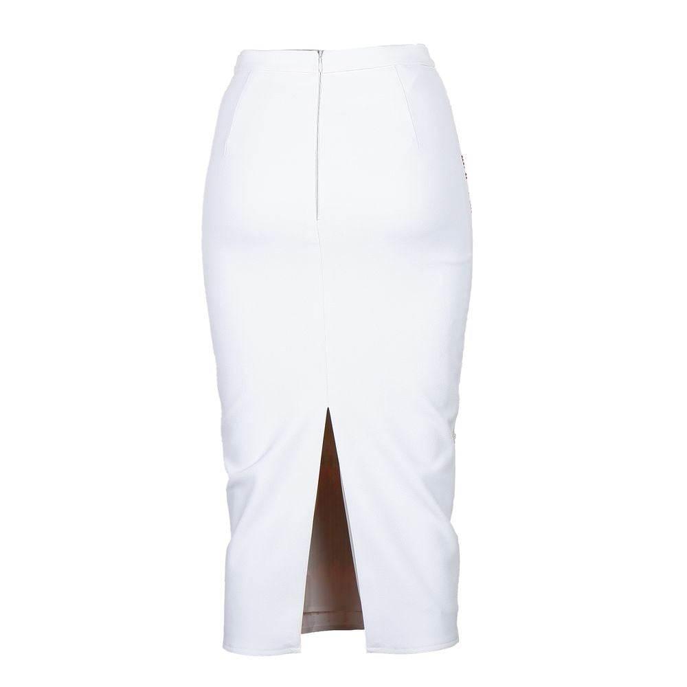 Elisabetta Franchi White Polyester Women Skirt - Hilstor