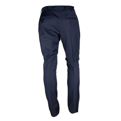 Made in Italy Blue Wool Men's Trousers - Hilstor