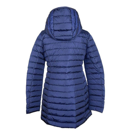 Add Elegant Blue Down Puffer Jacket with Hood - Hilstor
