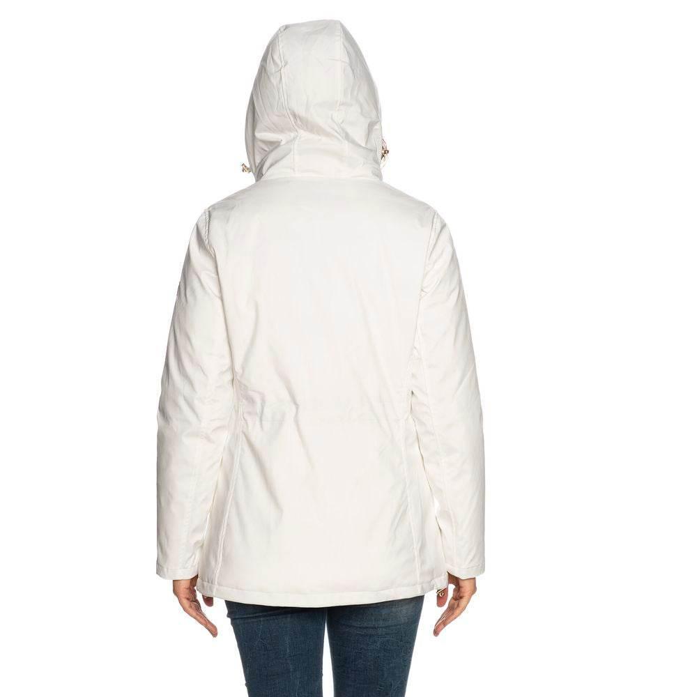 Yes Zee White Polyester Women's Jacket - Hilstor