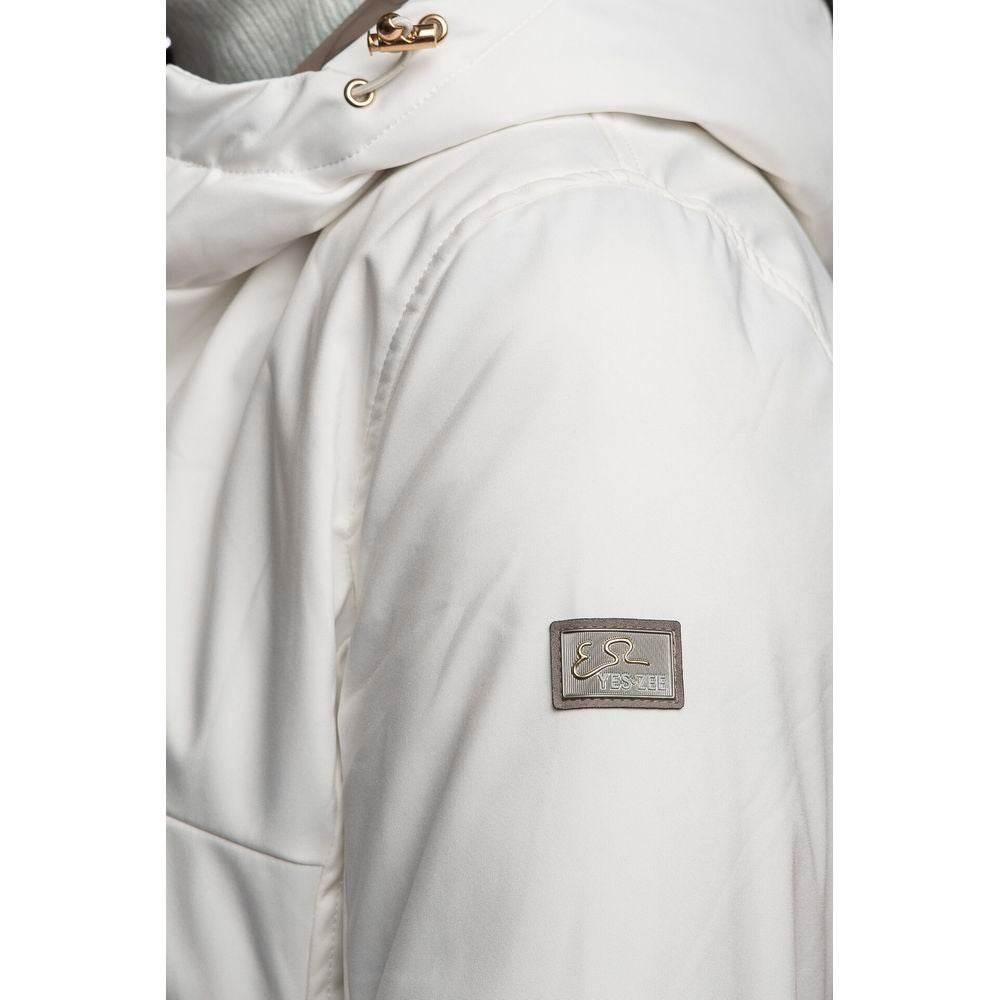 Yes Zee White Polyester Women's Jacket - Hilstor