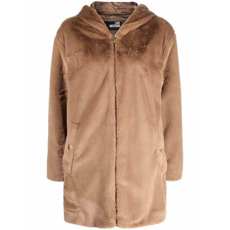 Love Moschino Beige Polyester Women Coat - Hilstor