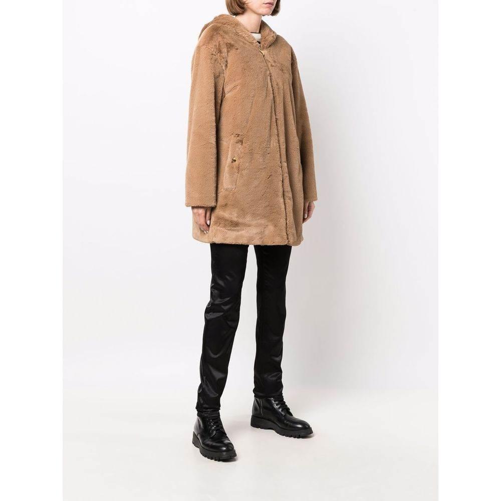 Love Moschino Beige Polyester Women Coat - Hilstor