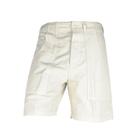 Don The Fuller White Cotton Men's Bermuda Shorts - Hilstor