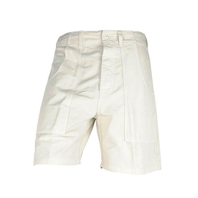 Don The Fuller White Cotton Men's Bermuda Shorts - Hilstor