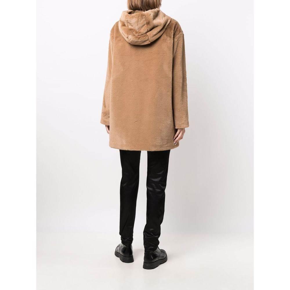 Love Moschino Beige Polyester Women Coat - Hilstor