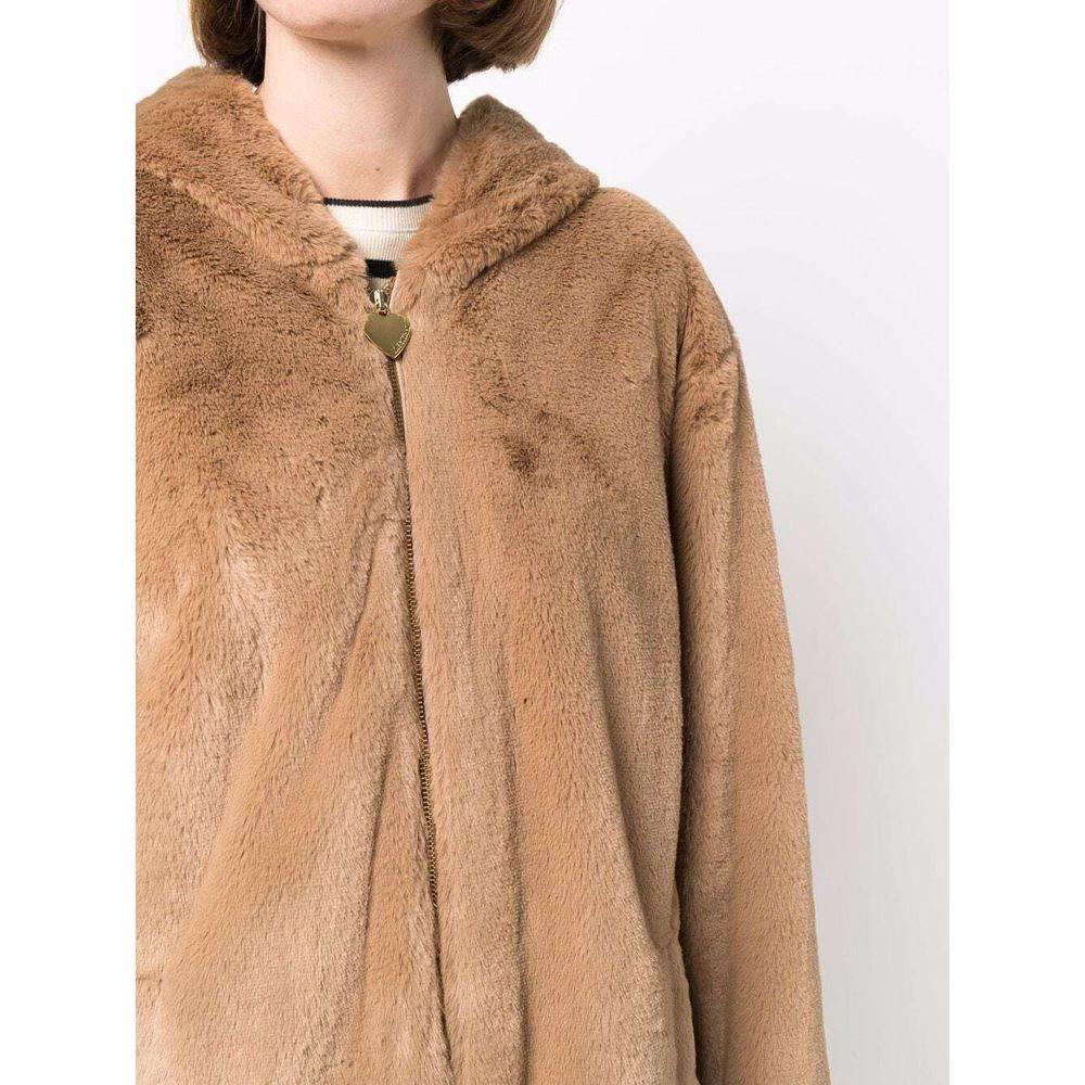 Love Moschino Beige Polyester Women Coat - Hilstor
