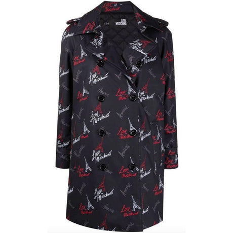 Love Moschino Black Polyester Women Coat - Hilstor