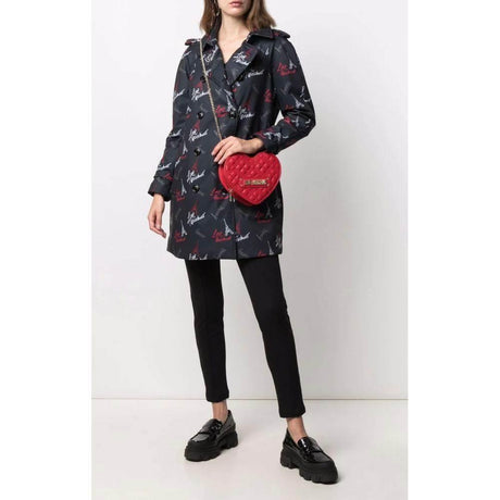 Love Moschino Black Polyester Women Coat - Hilstor