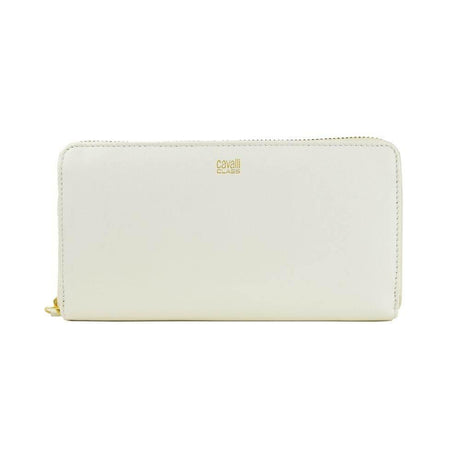 Cavalli Class White Calfskin Women Wallet - Hilstor