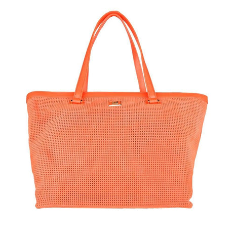 Cavalli Class Orange Calfskin Women Handbag - Hilstor