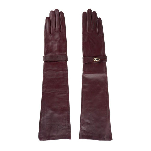 Cavalli Class Red Lambskin Women Glove - Hilstor
