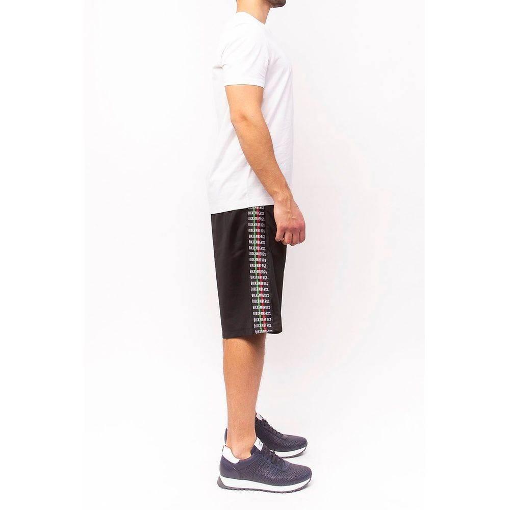 Bikkembergs Sleek Anniversary Striped Bermuda Shorts - Hilstor