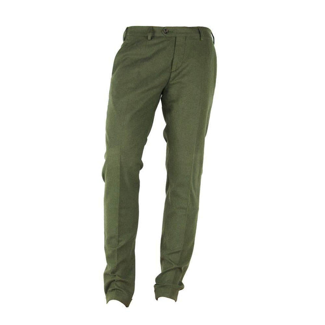 Made in Italy Green Cotton Men Pant - Hilstor