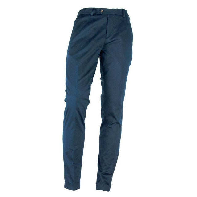 Made in Italy Blue Cotton Men Trouser - Hilstor