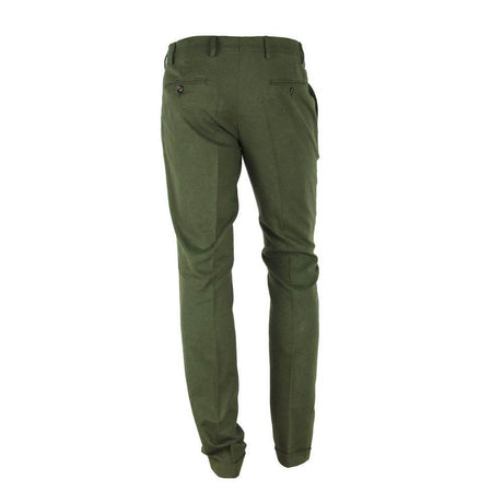 Made in Italy Green Cotton Men Pant - Hilstor