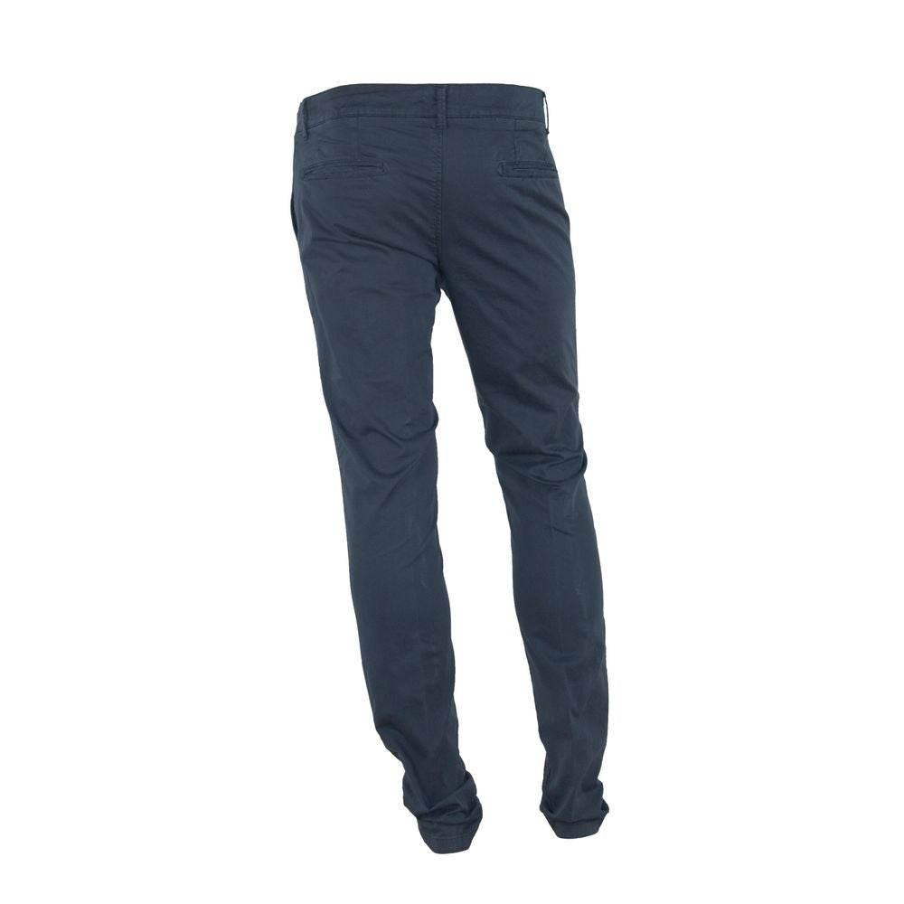 Made in Italy Blue Cotton Men Pant - Hilstor