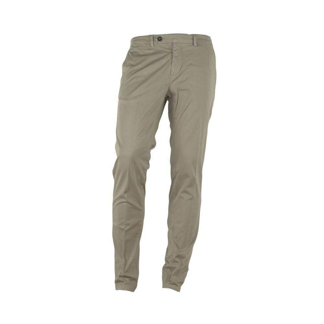 Made in Italy Beige Cotton Men's Trouser - Hilstor