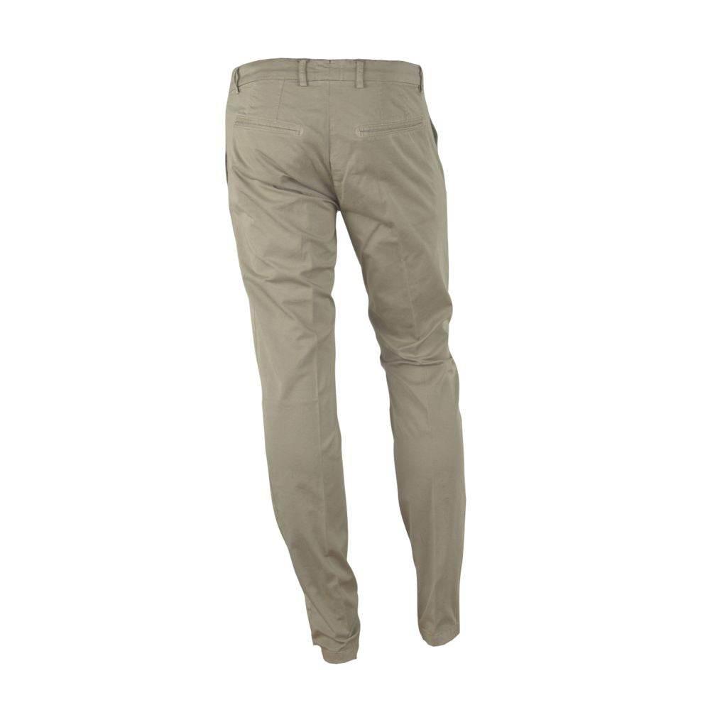 Made in Italy Beige Cotton Men's Trouser - Hilstor