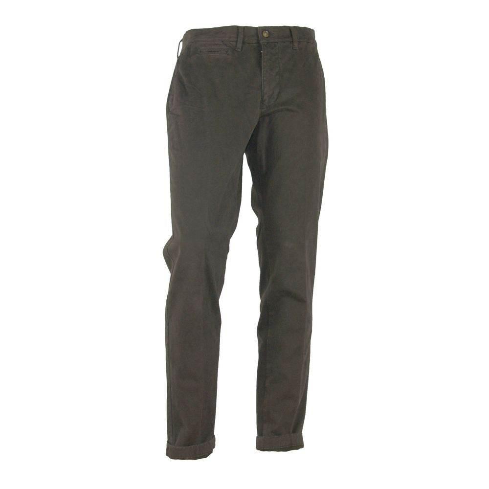 Made in Italy Brown Cotton Men's Pant - Hilstor