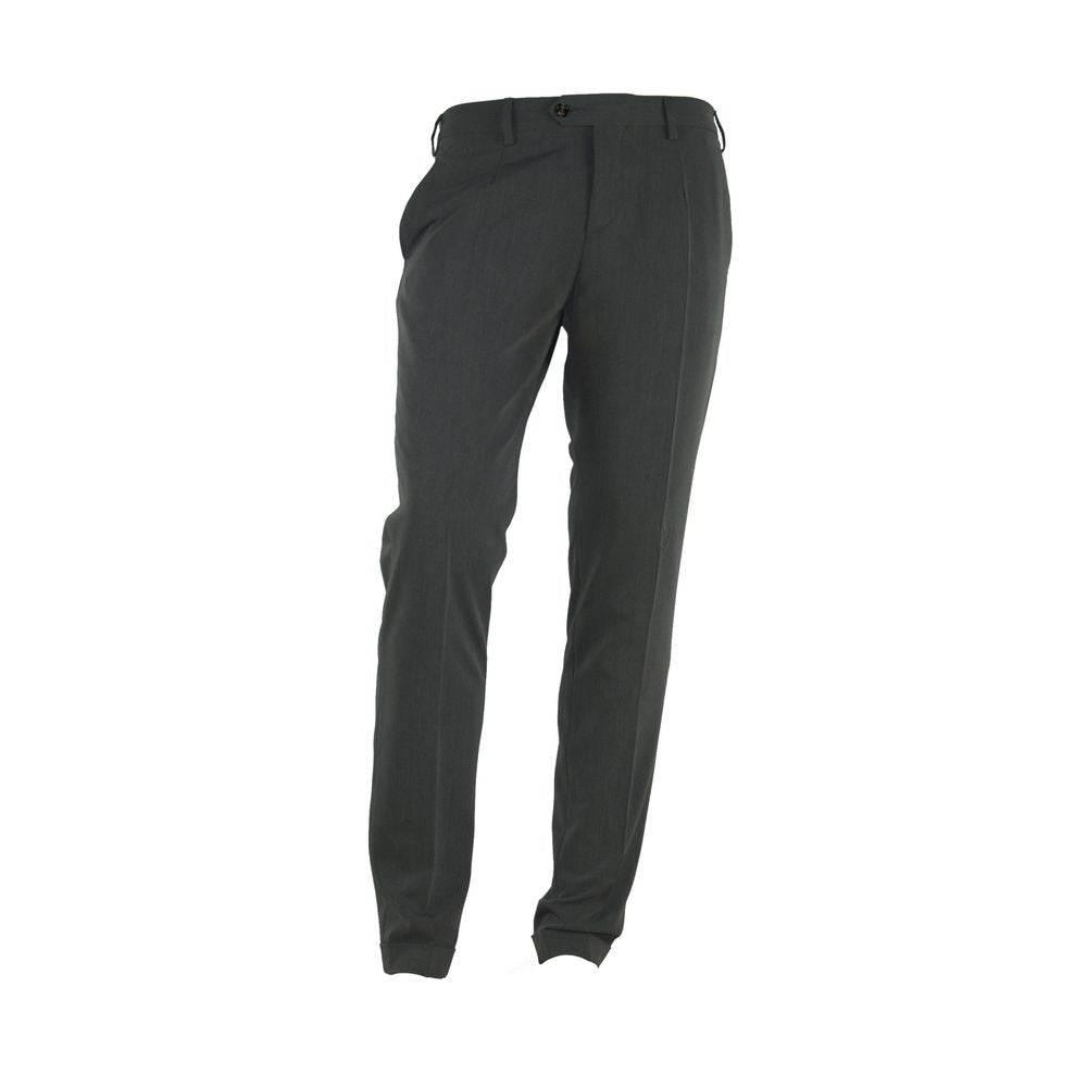 Made in Italy Gray Polyester Men Trousers - Hilstor