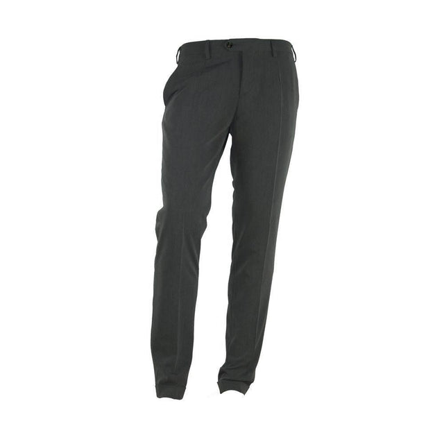 Made in Italy Gray Polyester Men Trousers - Hilstor