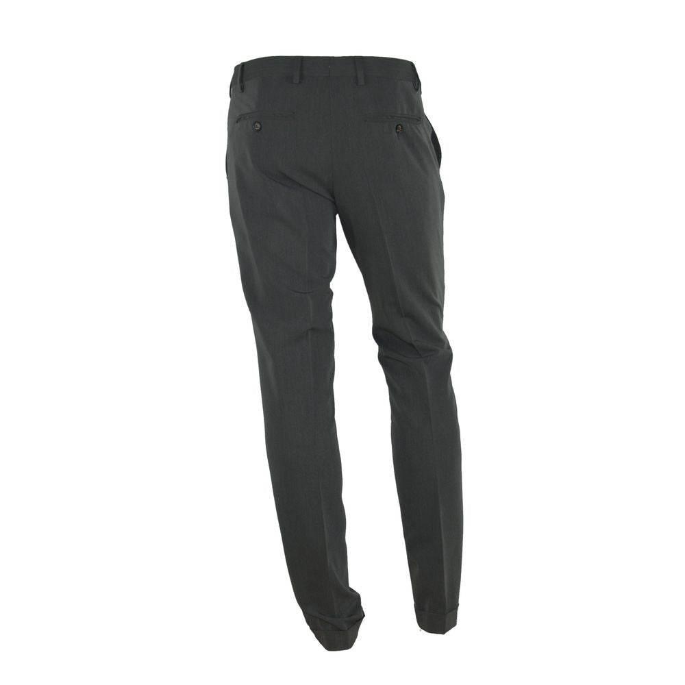 Made in Italy Gray Polyester Men Trousers - Hilstor