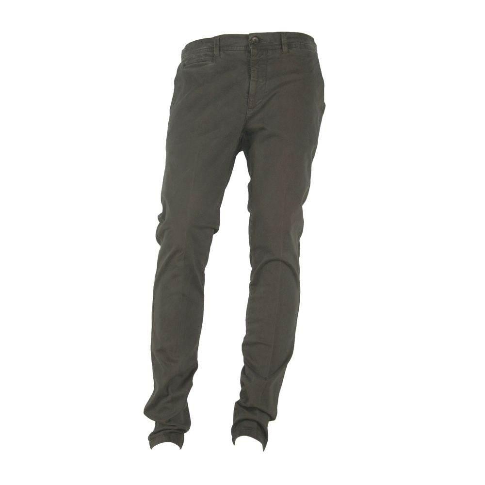 Made in Italy Brown Cotton Men Pant - Hilstor