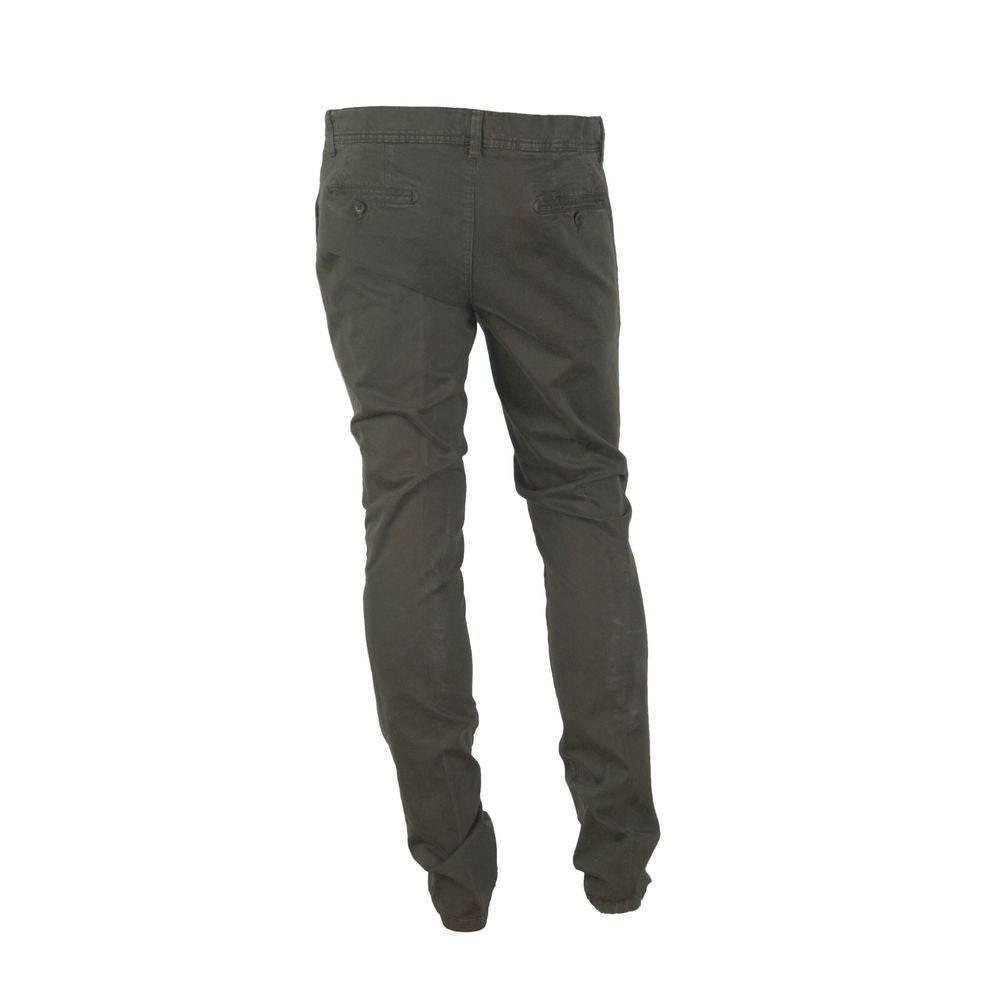 Made in Italy Brown Cotton Men Pant - Hilstor