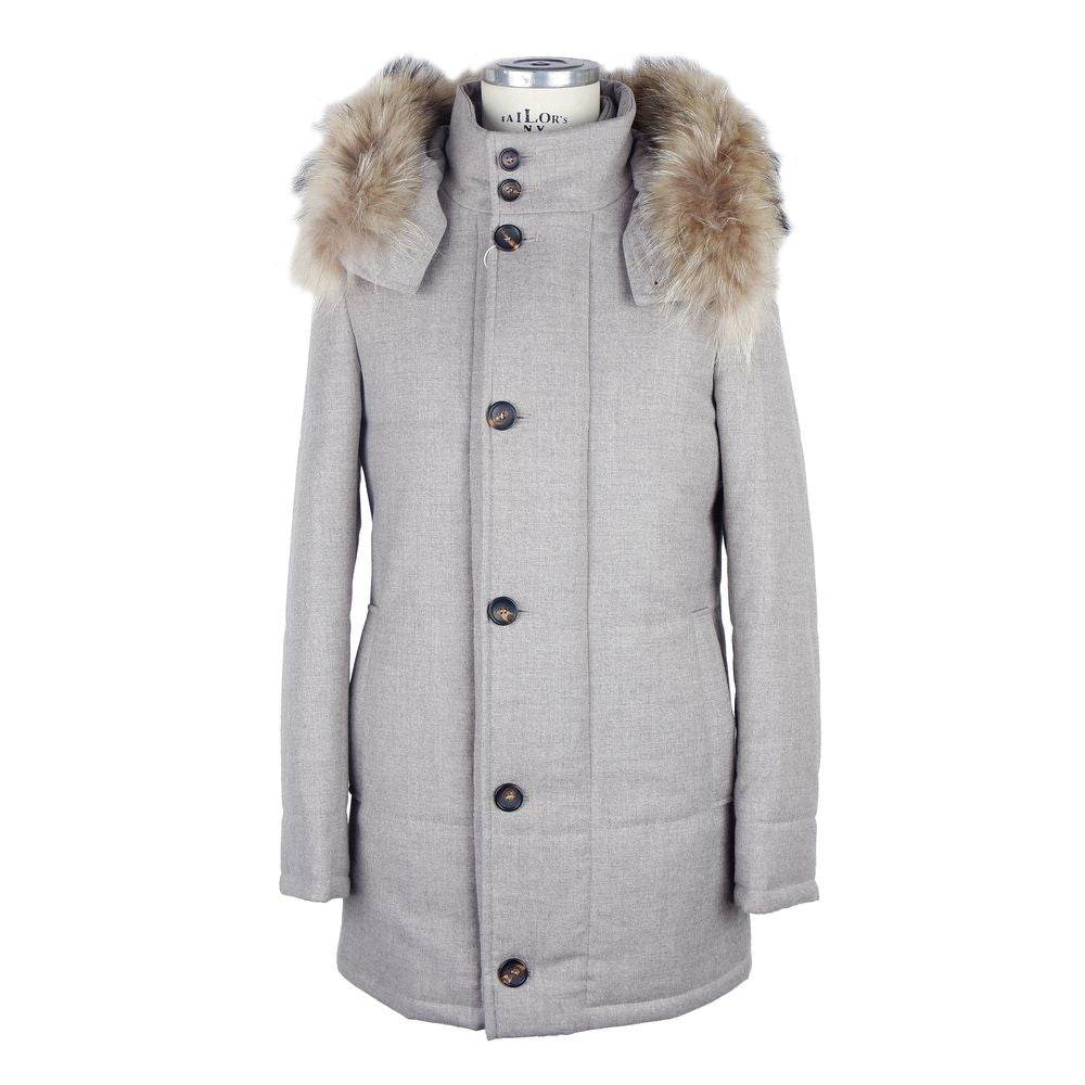 Made in Italy Italian Wool-Cashmere Blend Gray Jacket - Hilstor