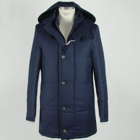 Made in Italy Blue Wool Men's Jacket - Hilstor