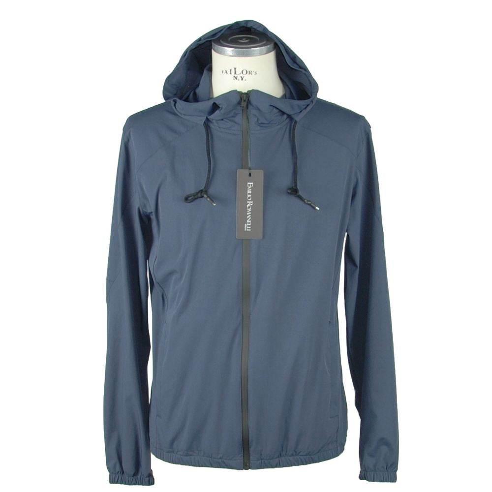 Emilio Romanelli Blue Synthetic Men Jacket - Hilstor