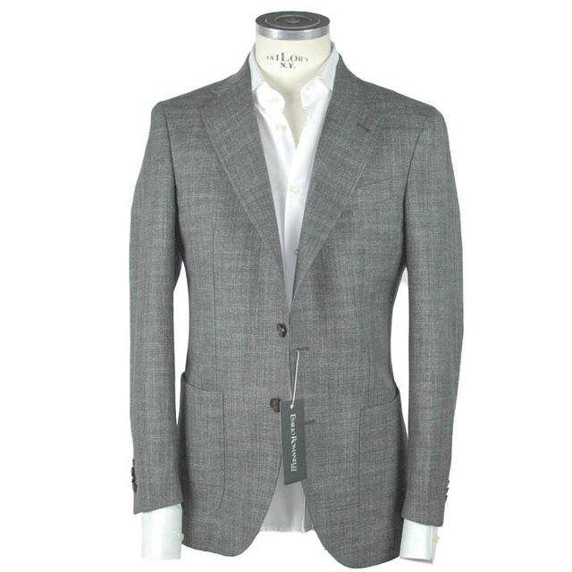 Emilio Romanelli Gray Wool Men's Blazer - Hilstor