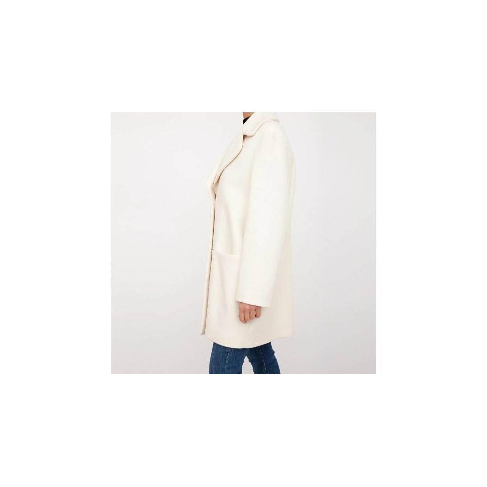 Love Moschino White Wool Women Coat - Hilstor