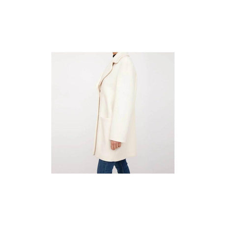 Love Moschino White Wool Women Coat - Hilstor