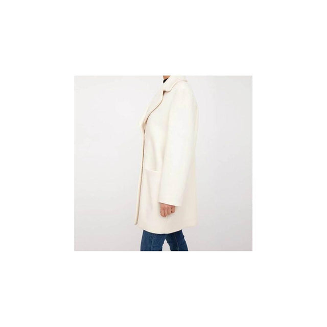 Love Moschino White Wool Women Coat - Hilstor