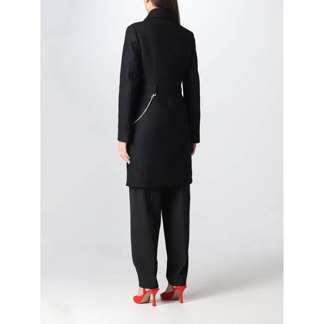 Love Moschino Black Wool Women Coat - Hilstor