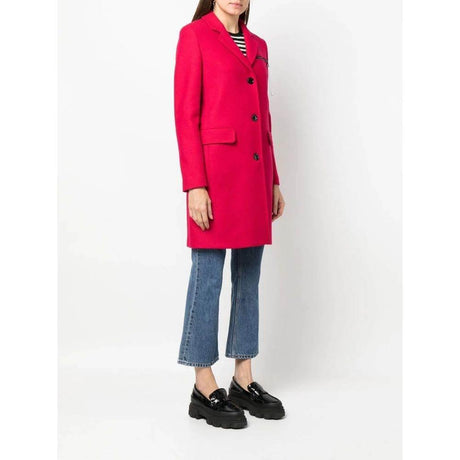 Love Moschino Red Wool Women Coat - Hilstor