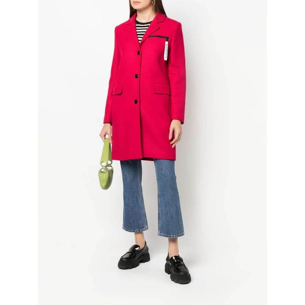Love Moschino Red Wool Women Coat - Hilstor