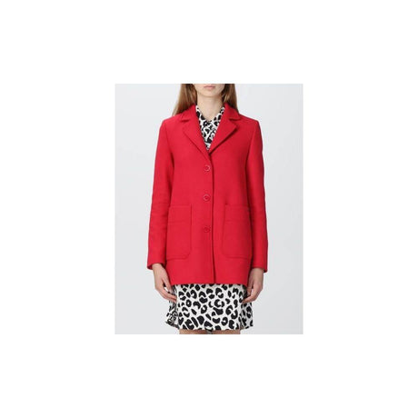Love Moschino Red Wool Women's Coat - Hilstor