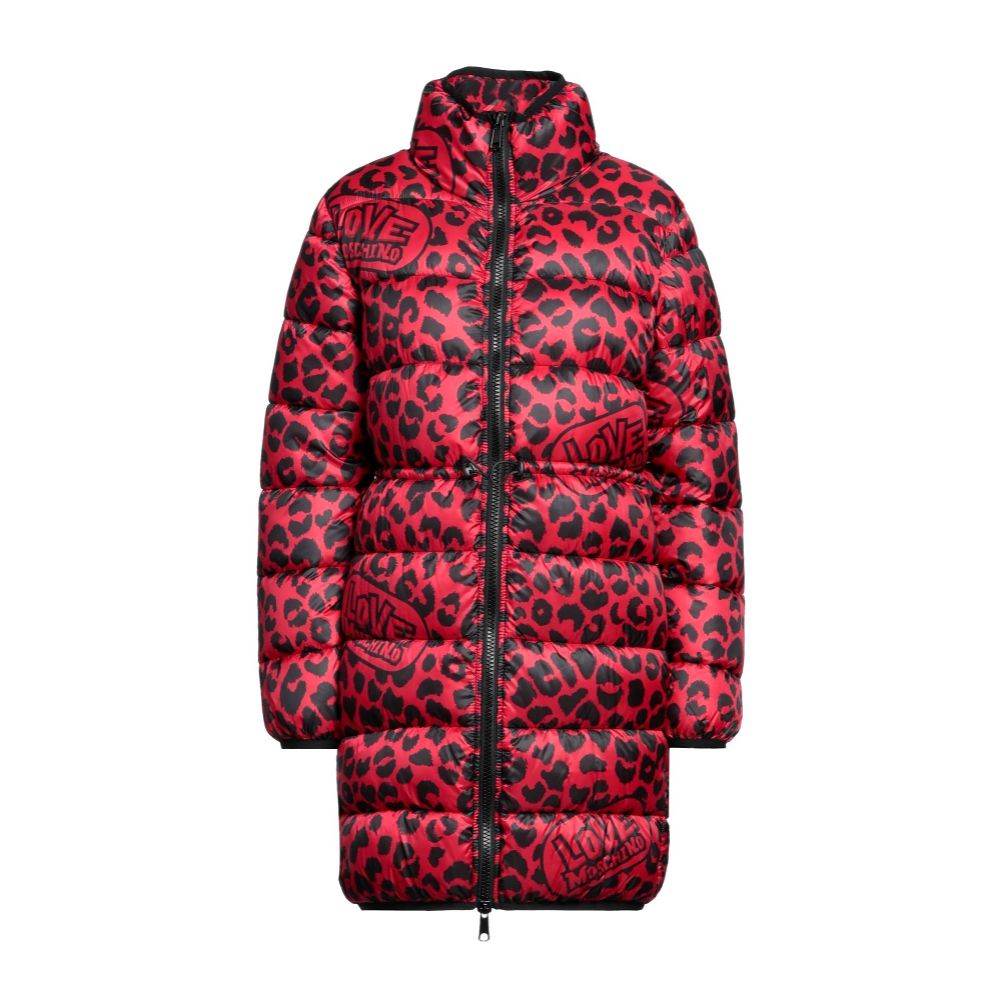 Love Moschino Chic Leopard Print Long Down Jacket - Hilstor