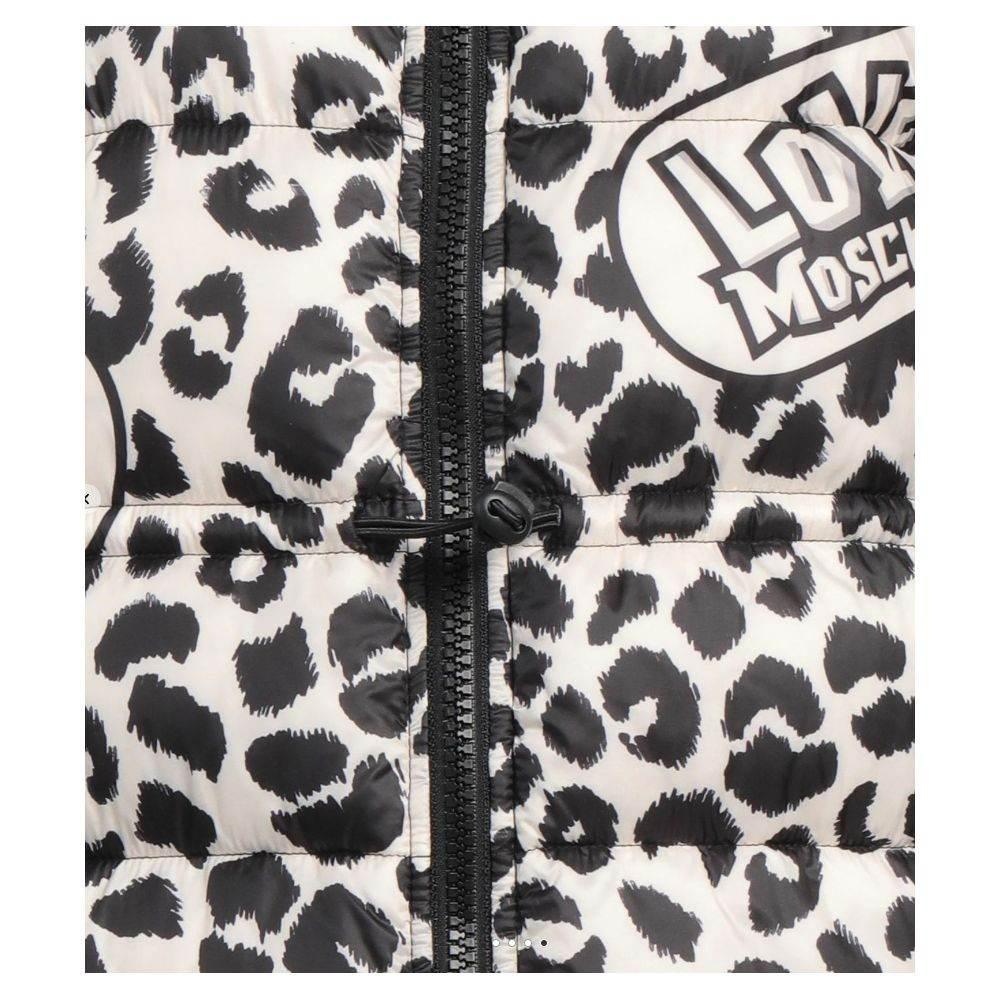 Love Moschino Chic Leopard Print Down Jacket - Hilstor