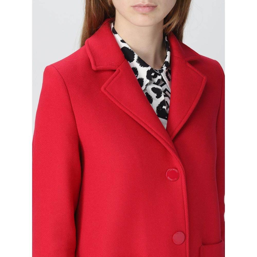 Love Moschino Red Wool Women's Coat - Hilstor