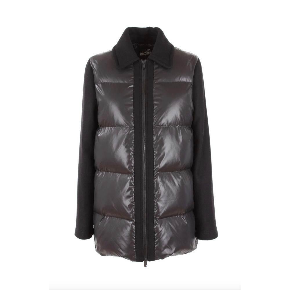 Love Moschino Chic Gray Jacket with Contrasting Accents - Hilstor