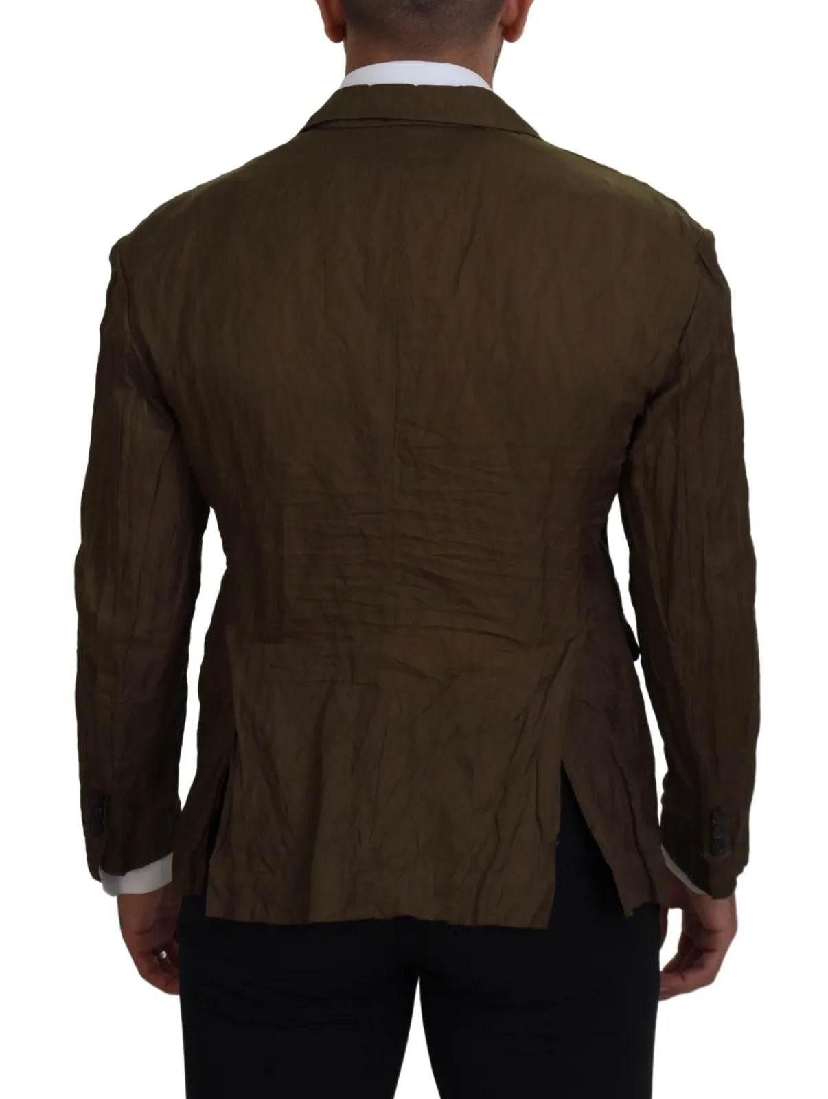 Dsquared² Green Single Breasted Men Coat Blazer Jacket - Hilstor