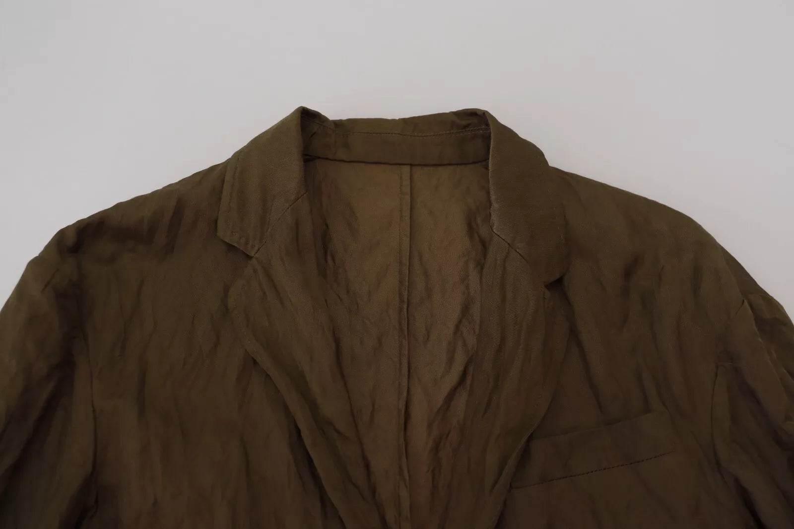 Dsquared² Green Single Breasted Men Coat Blazer Jacket - Hilstor
