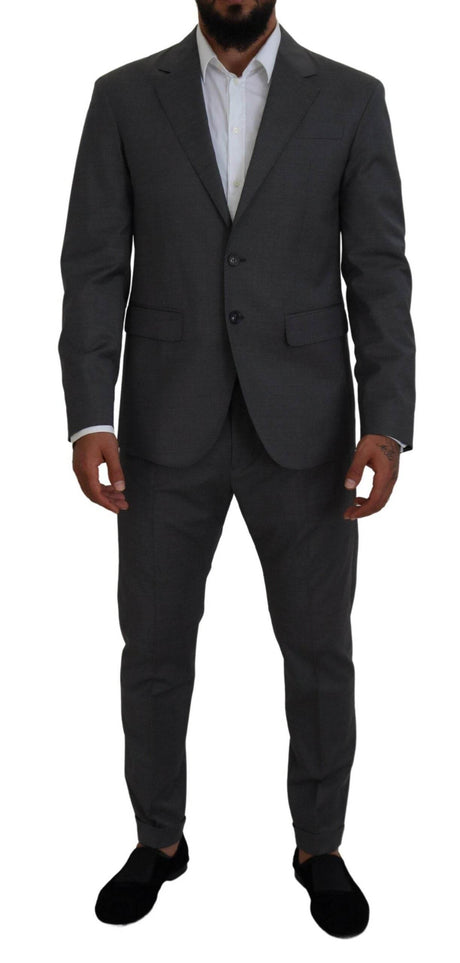 Dsquared² Gray Wool Single Breasted 2 Piece CIPRO Suit - Hilstor